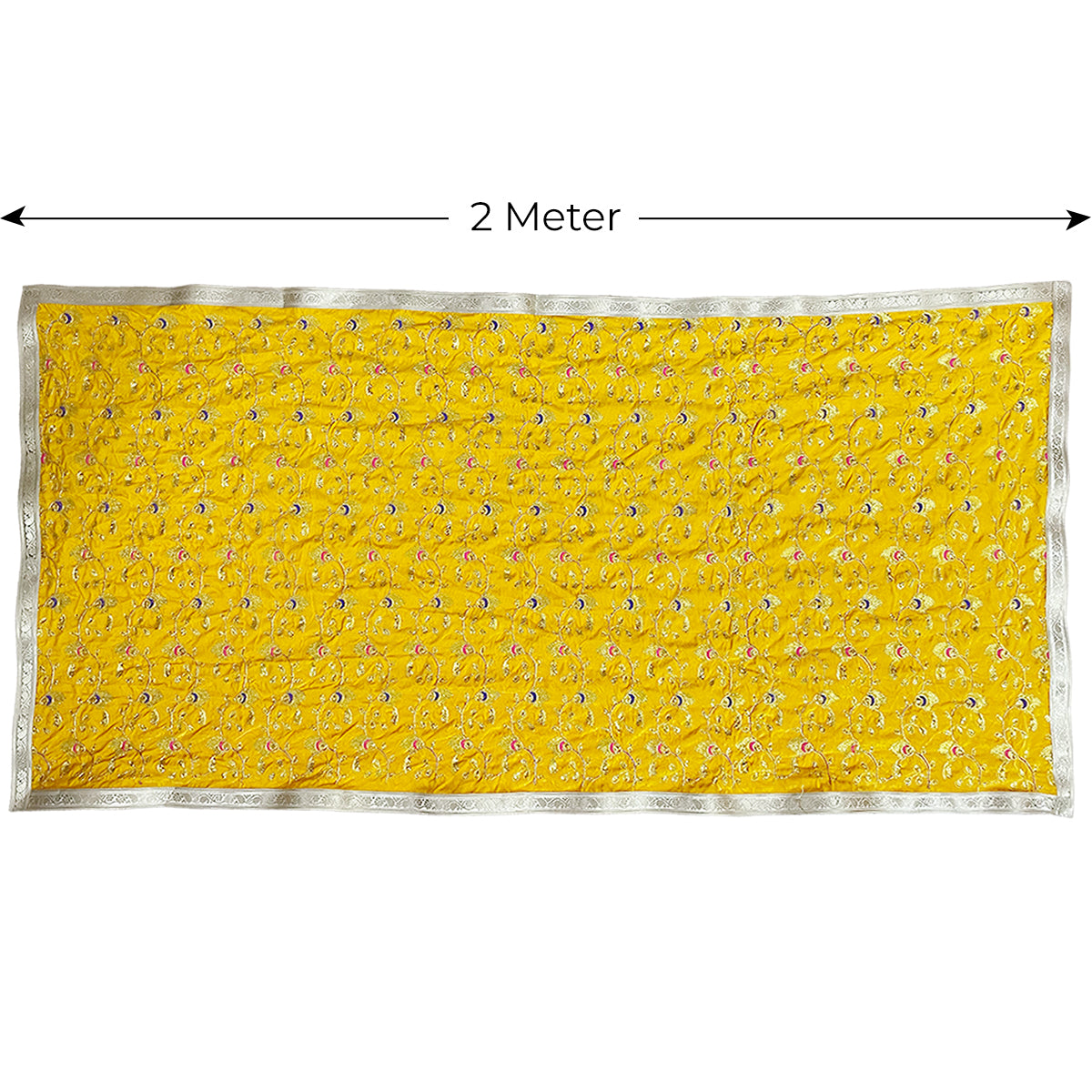 Velvet Duppta Shawl for Deities Saibaba Big Size Angavastram//Puja Room Decor/Puja Altar Assan, Size- 2 Meter Yellow