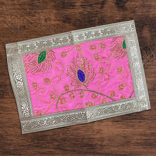 Premium Pink Designer Pooja Aasan 30 X 20 cm