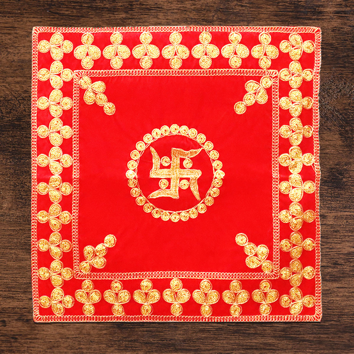 Swastik designer Red Pooja Aasan