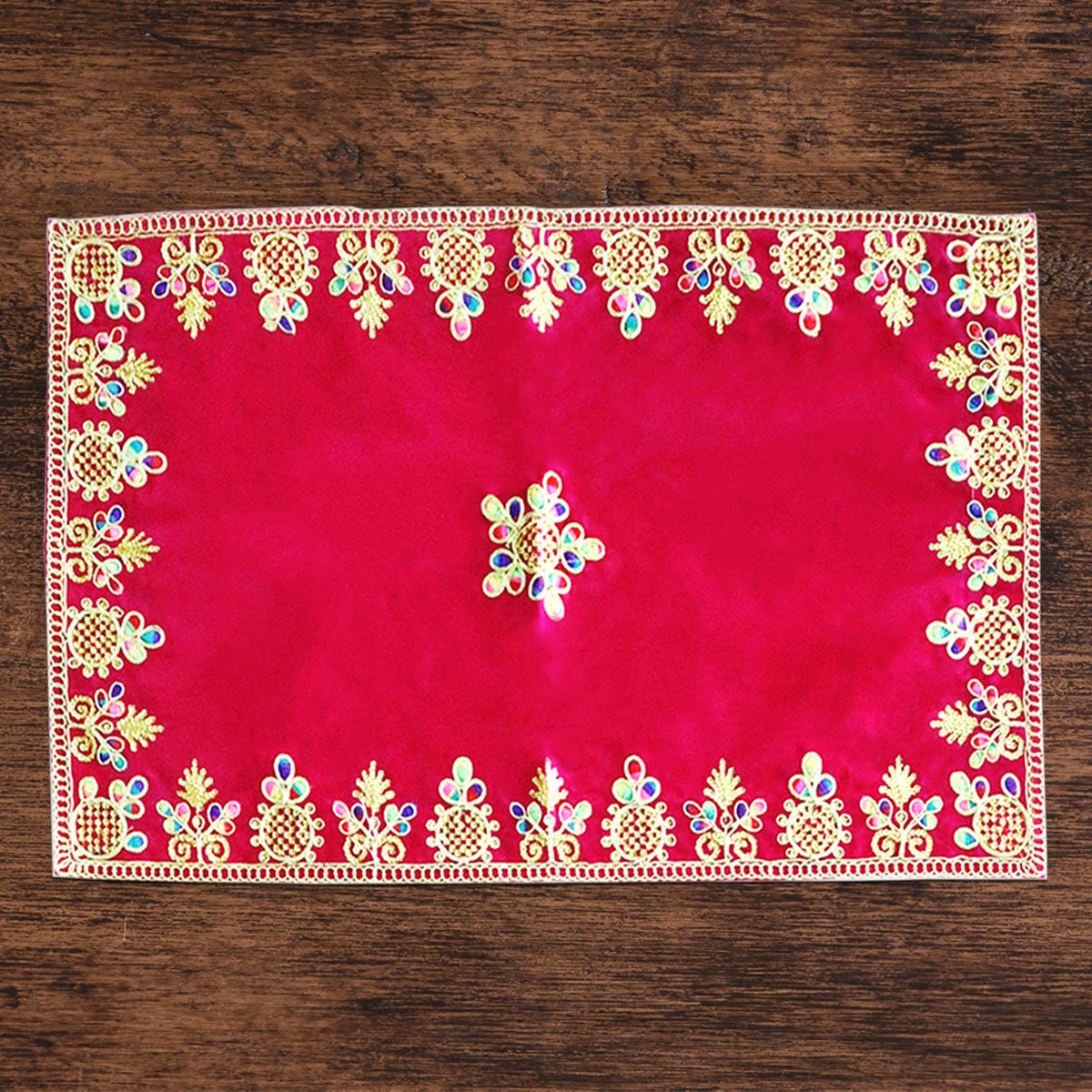 Pink Velvet Embroidery Designer Aasan