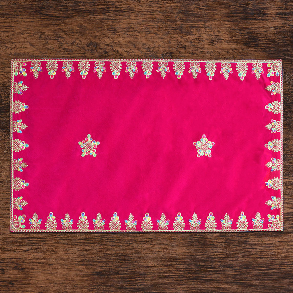 Pink Velvet Embroidery Designer Aasan